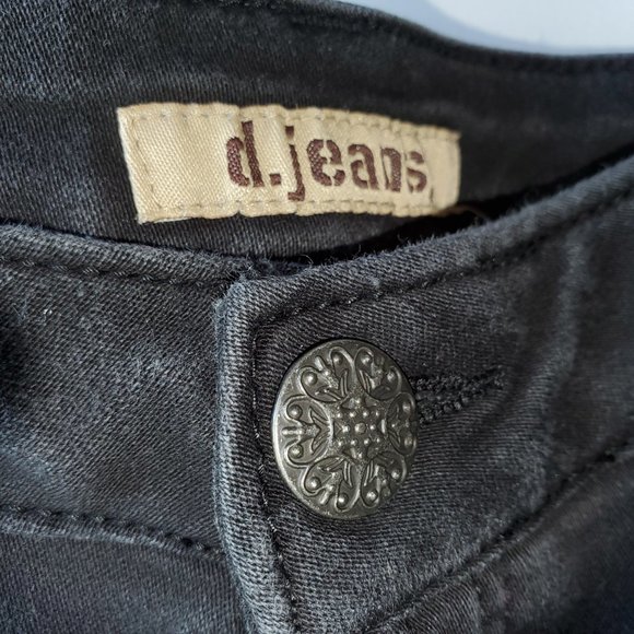 Women's Black Vintage Faded D. Jeans - Size 16 plus - Picture 3 of 11